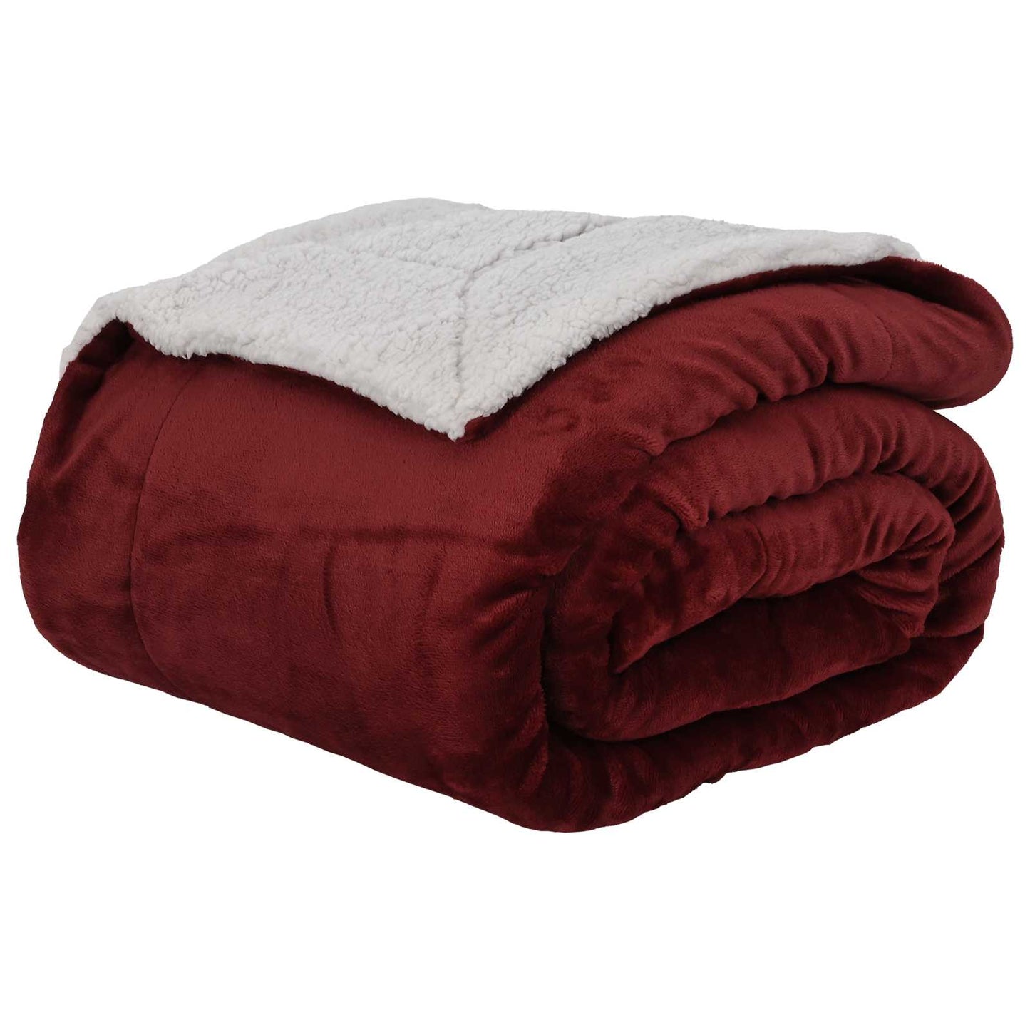 vidaXL Throw Blanket Bordeaux Red 150 x 200 cm Fleece