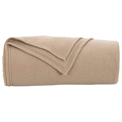 vidaXL Throw Blanket Camel 240 x 220 cm Fleece
