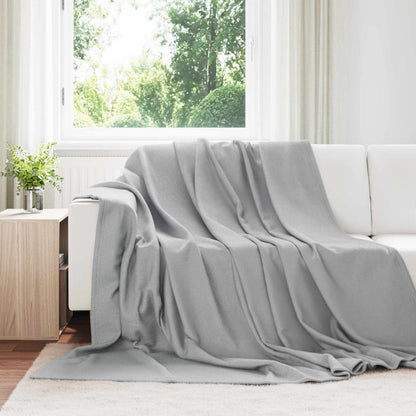 vidaXL Throw Blanket Grey 270 x 240 cm Fleece