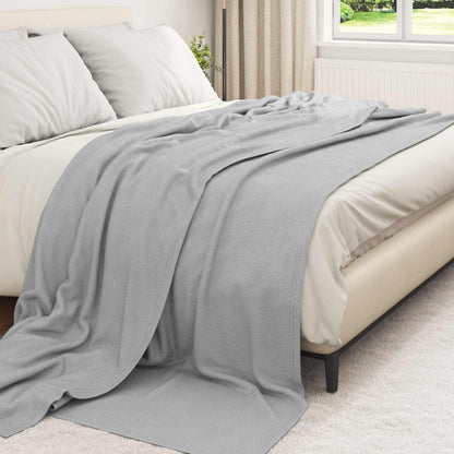 vidaXL Throw Blanket Grey 270 x 240 cm Fleece