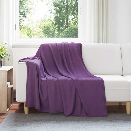 vidaXL Throw Blanket Purple 200 x 150 cm Fleece