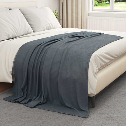 vidaXL Throw Blankets 6 pcs Dark Grey 200 x 150 cm Fleece