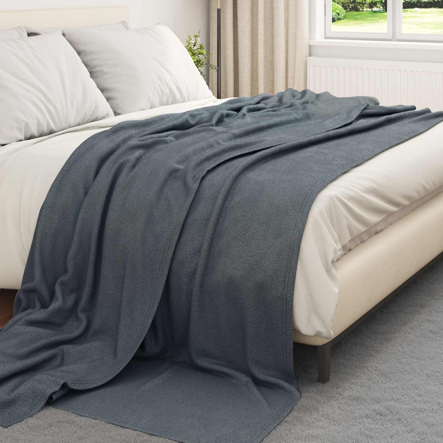 vidaXL Throw Blankets 6 pcs Dark Grey 240 x 220 cm Fleece