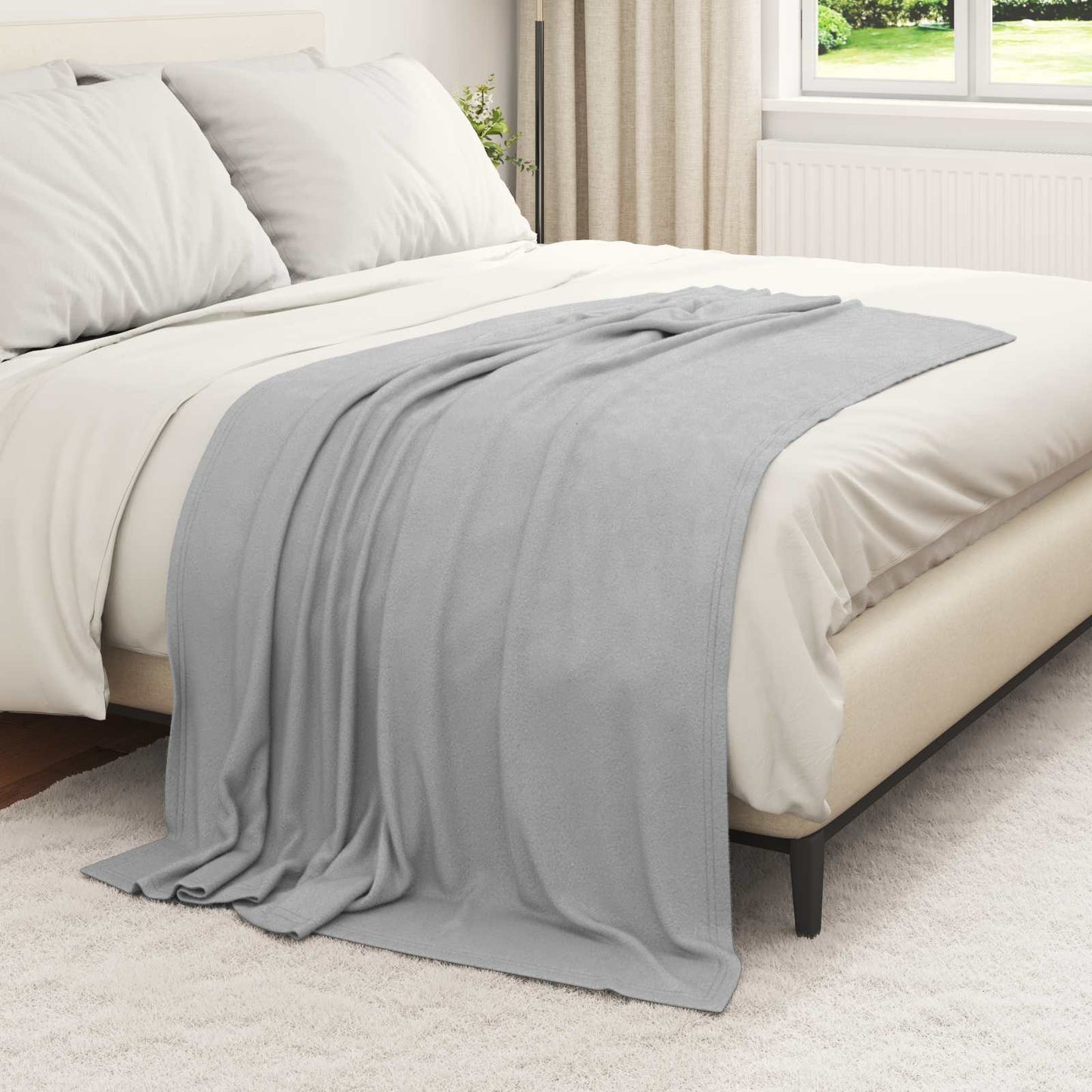 vidaXL Throw Blankets 6 pcs Grey 170 x 130 cm Fleece