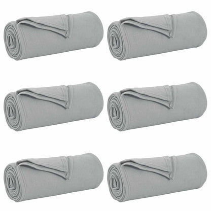 vidaXL Throw Blankets 6 pcs Grey 170 x 130 cm Fleece
