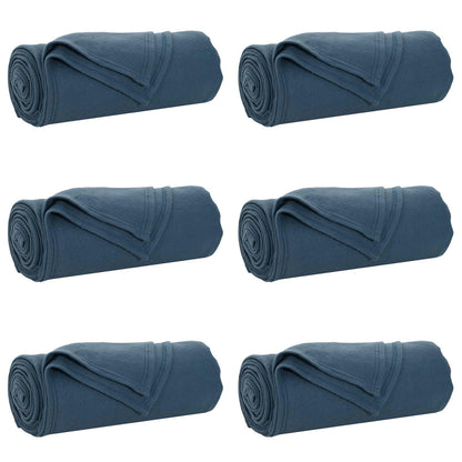 vidaXL Throw Blankets 6 pcs Navy Blue 240 x 220 cm Fleece
