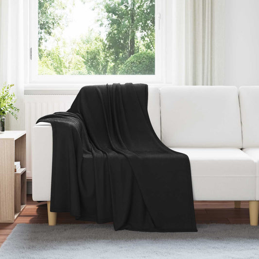 vidaXL Throw Blankets 6 pcs Black 170 x 130 cm Fleece