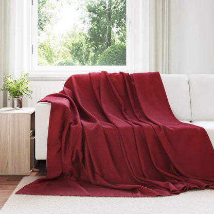 vidaXL Throw Blankets 6 pcs Bordeaux Red 270 x 240 cm Fleece