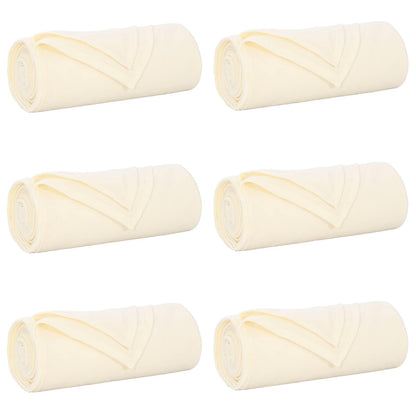 vidaXL Throw Blankets 6 pcs Cream 240 x 220 cm Fleece