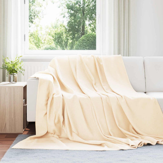 vidaXL Throw Blankets 6 pcs Cream 270 x 240 cm Fleece