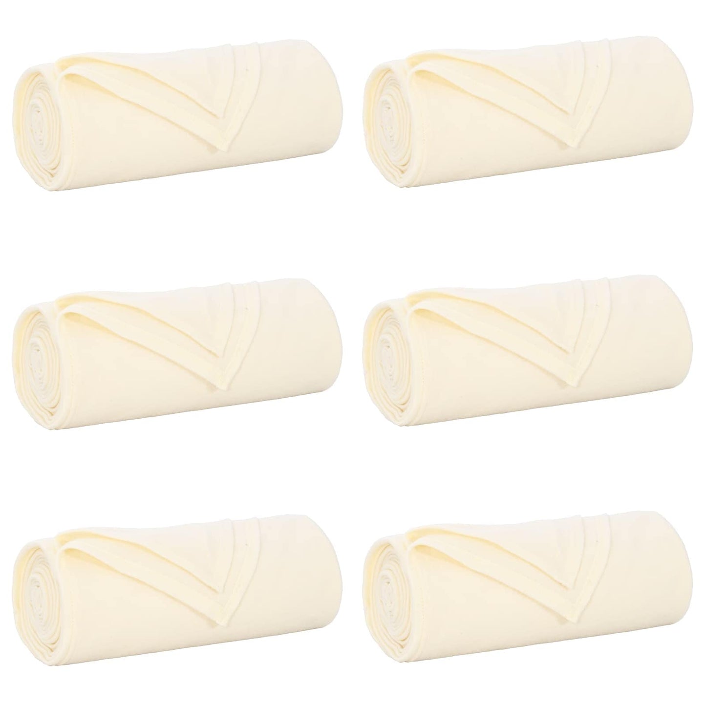 vidaXL Throw Blankets 6 pcs Cream 270 x 240 cm Fleece
