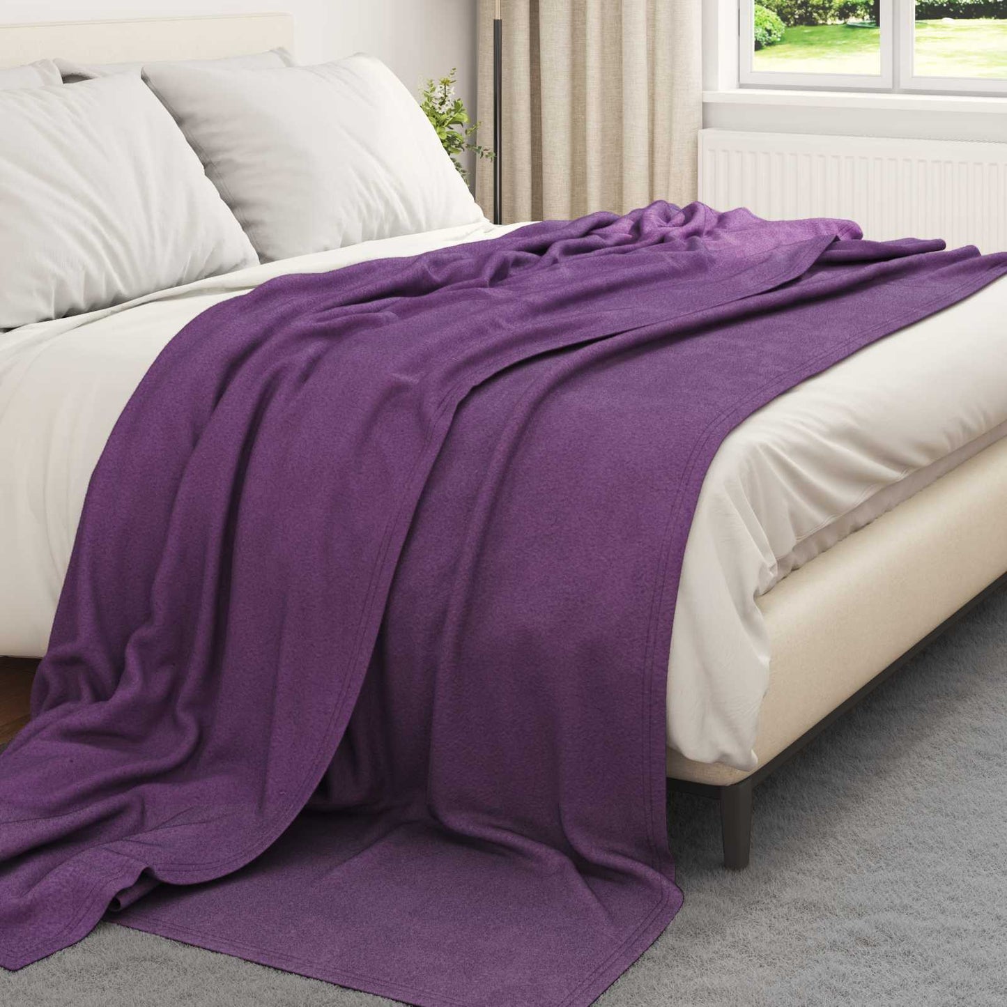 vidaXL Throw Blankets 6 pcs Purple 240 x 220 cm Fleece