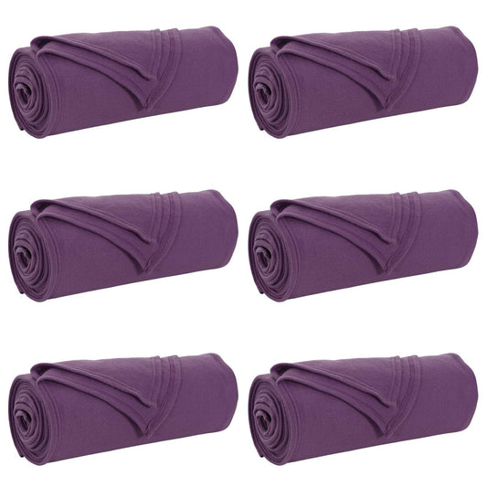 vidaXL Throw Blankets 6 pcs Purple 240 x 220 cm Fleece