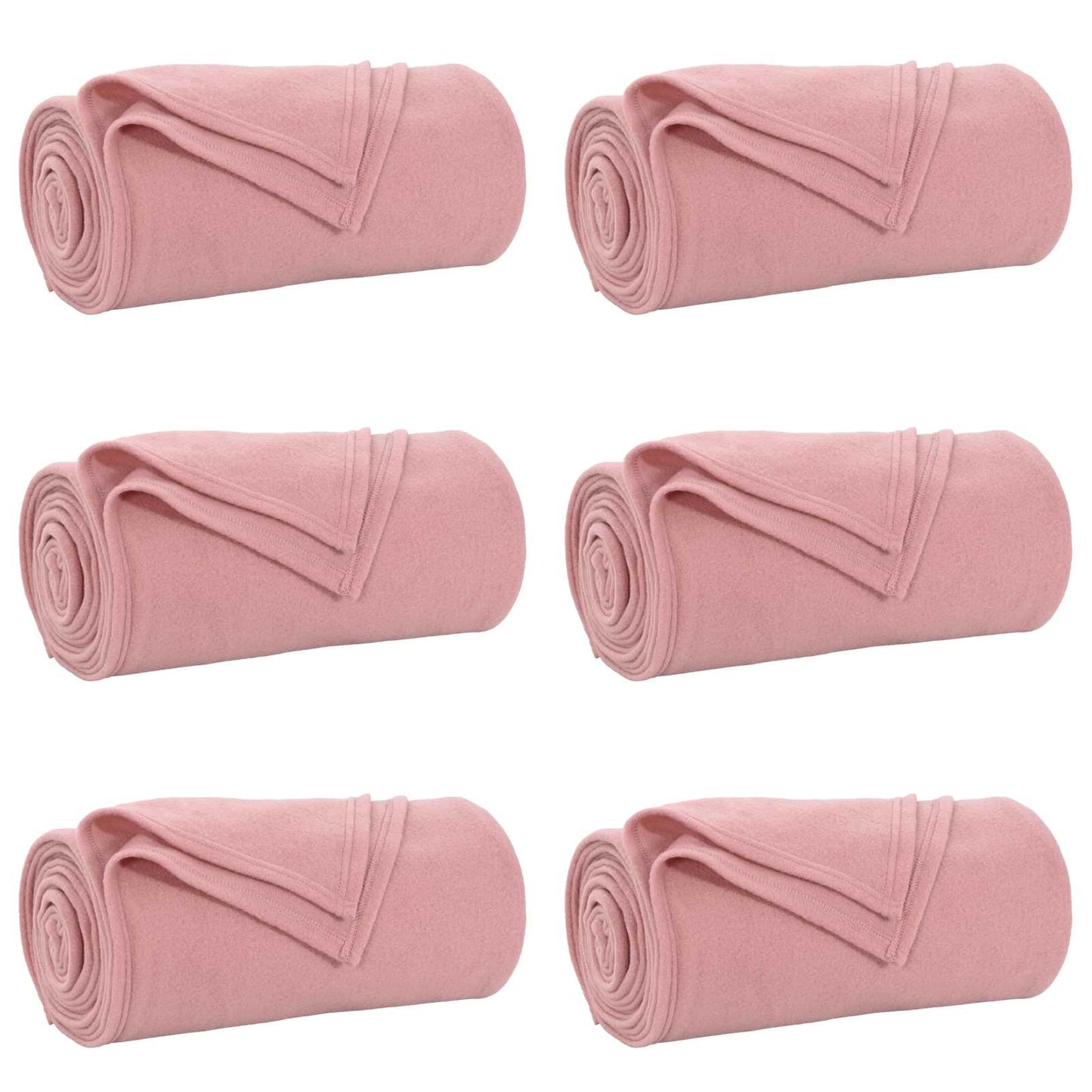 vidaXL Throw Blankets 6 pcs Pink 270 x 240 cm Fleece