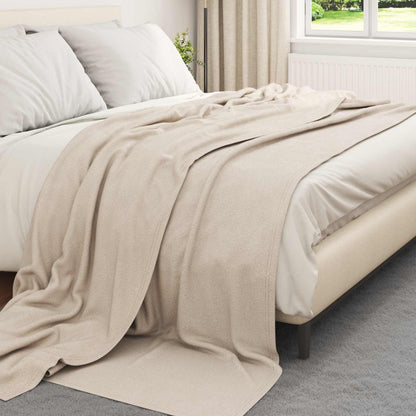 vidaXL Throw Blankets 24 pcs Beige 270 x 240 cm Fleece