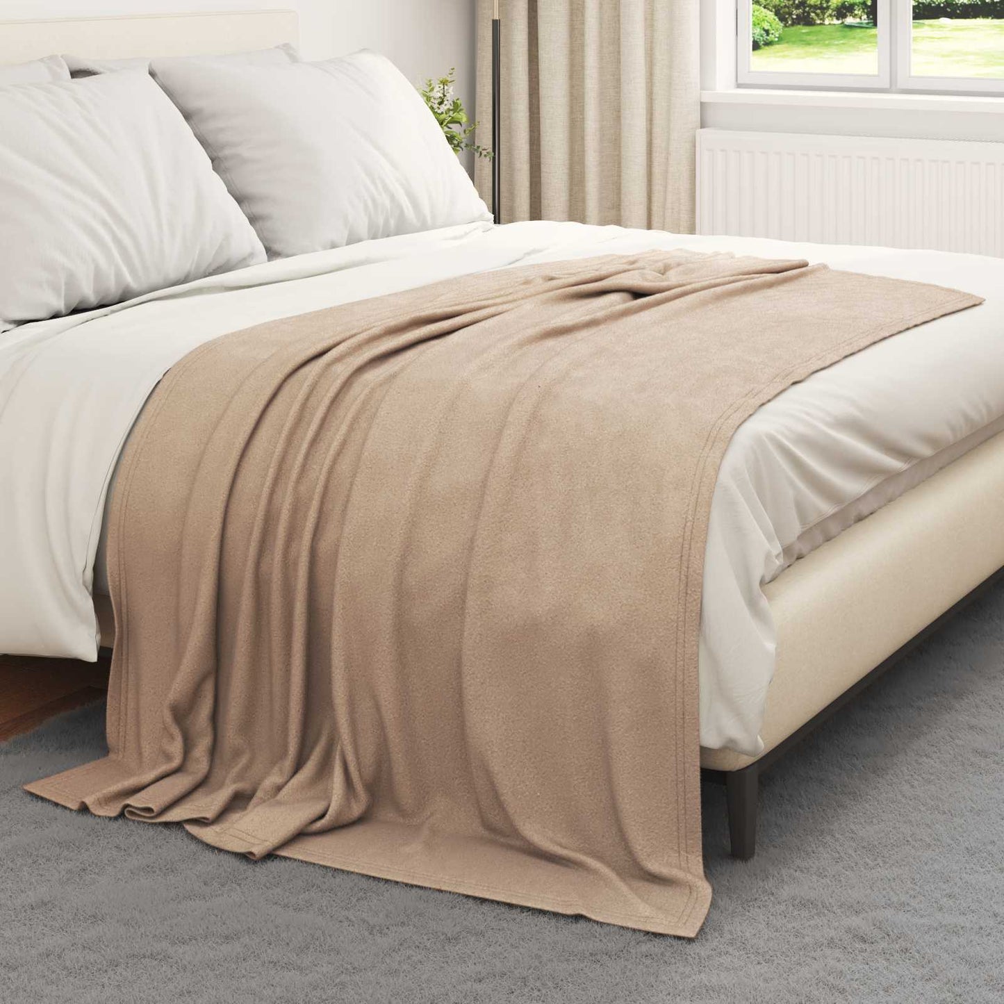 vidaXL Throw Blankets 24 pcs Camel 200 x 150 cm Fleece