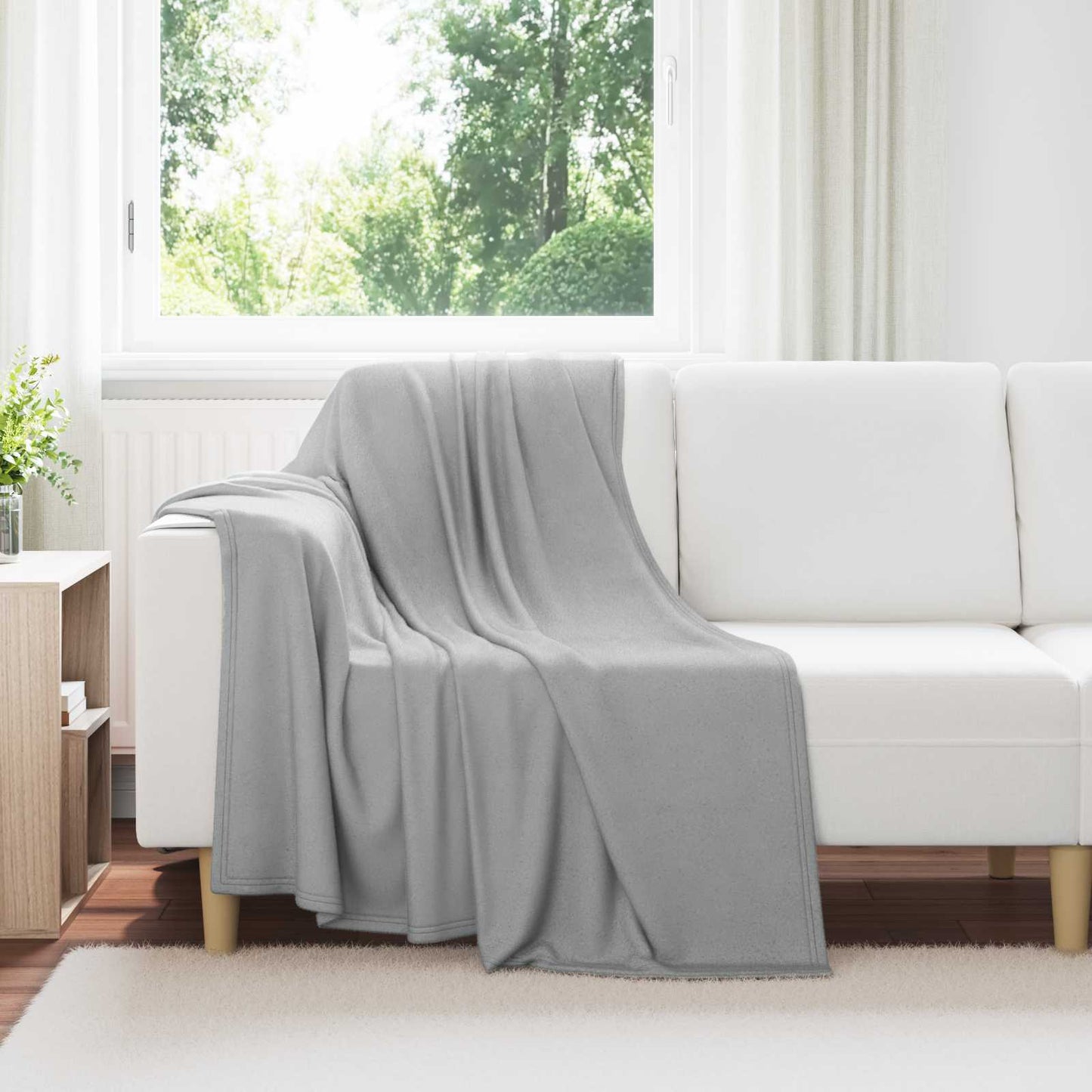 vidaXL Throw Blankets 24 pcs Grey 170 x 130 cm Fleece