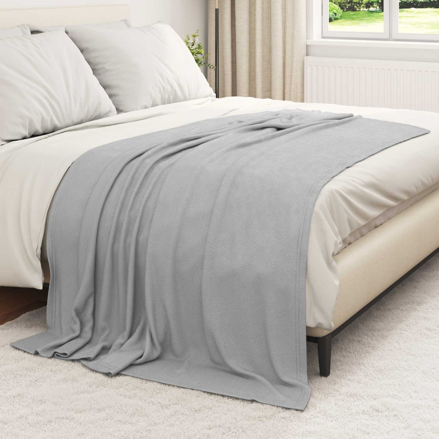 vidaXL Throw Blankets 24 pcs Grey 200 x 150 cm Fleece