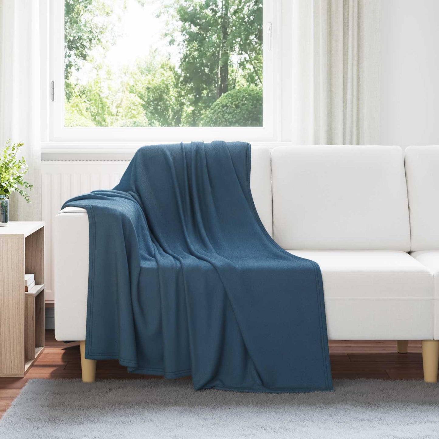 vidaXL Throw Blankets 24 pcs Navy Blue 170 x 130 cm Fleece