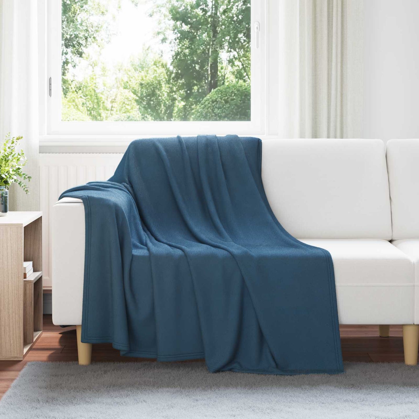 vidaXL Throw Blankets 24 pcs Navy Blue 200 x 150 cm Fleece