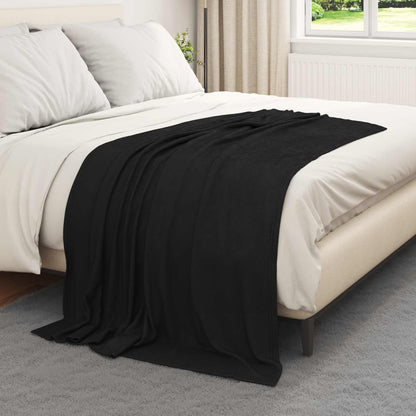 vidaXL Throw Blankets 24 pcs Black 170 x 130 cm Fleece