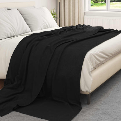 vidaXL Throw Blankets 24 pcs Black 270 x 240 cm Fleece