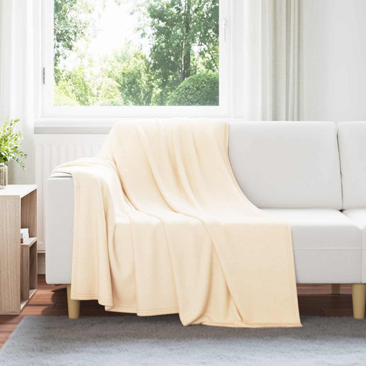 vidaXL Throw Blankets 24 pcs Cream 200 x 150 cm Fleece