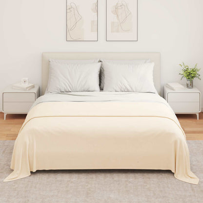 vidaXL Throw Blanket Cream 280 x 210 cm Fleece