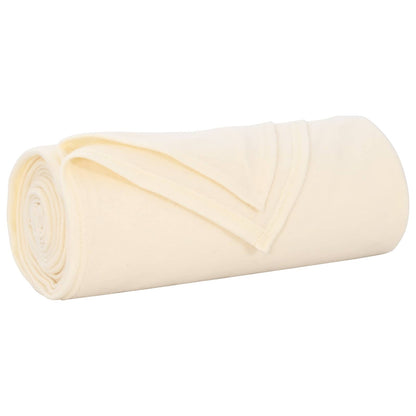 vidaXL Throw Blanket Cream 350 x 270 cm Fleece