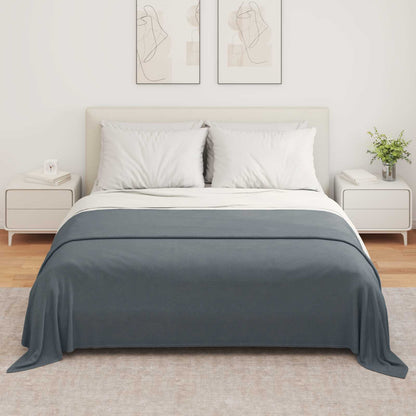 vidaXL Throw Blanket Dark Grey 280 x 210 cm Fleece