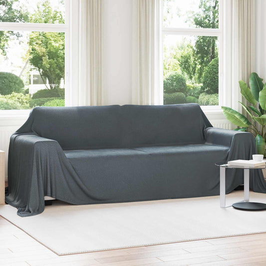 vidaXL Throw Blanket Dark Grey 350 x 270 cm Fleece