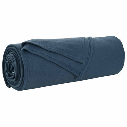 vidaXL Throw Blanket Navy Blue 350 x 270 cm Fleece
