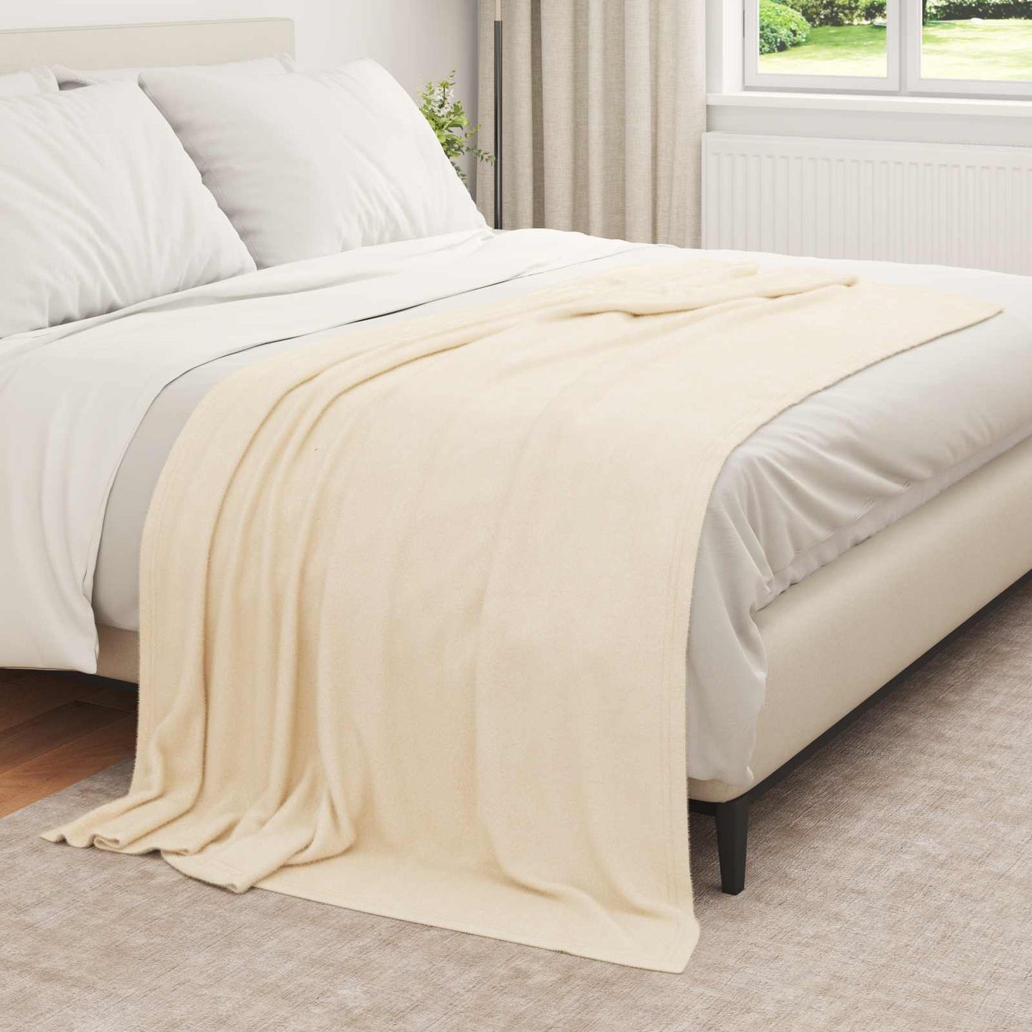 vidaXL Throw Blankets 6 pcs Cream 210 x 140 cm Fleece