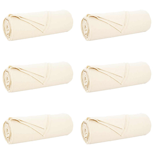 vidaXL Throw Blankets 6 pcs Cream 280 x 210 cm Fleece