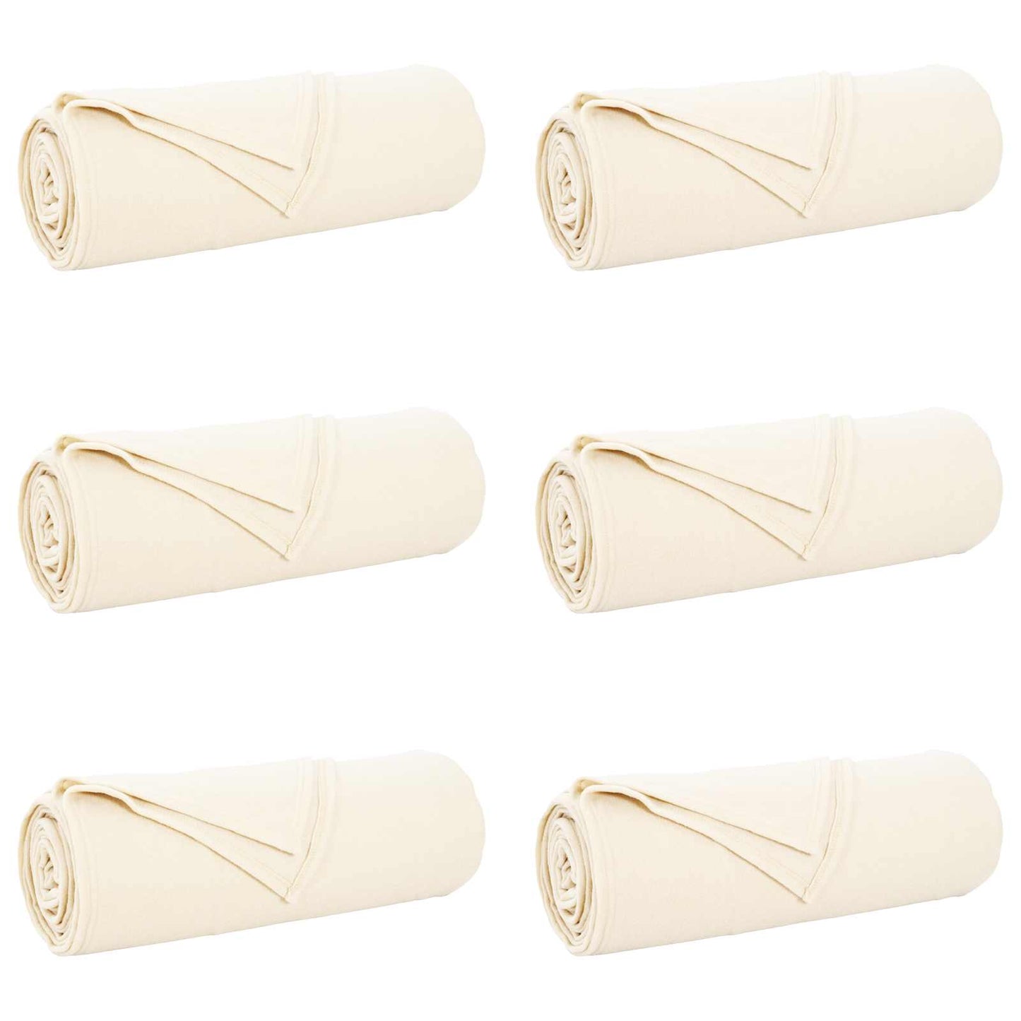 vidaXL Throw Blankets 6 pcs Cream 350 x 270 cm Fleece
