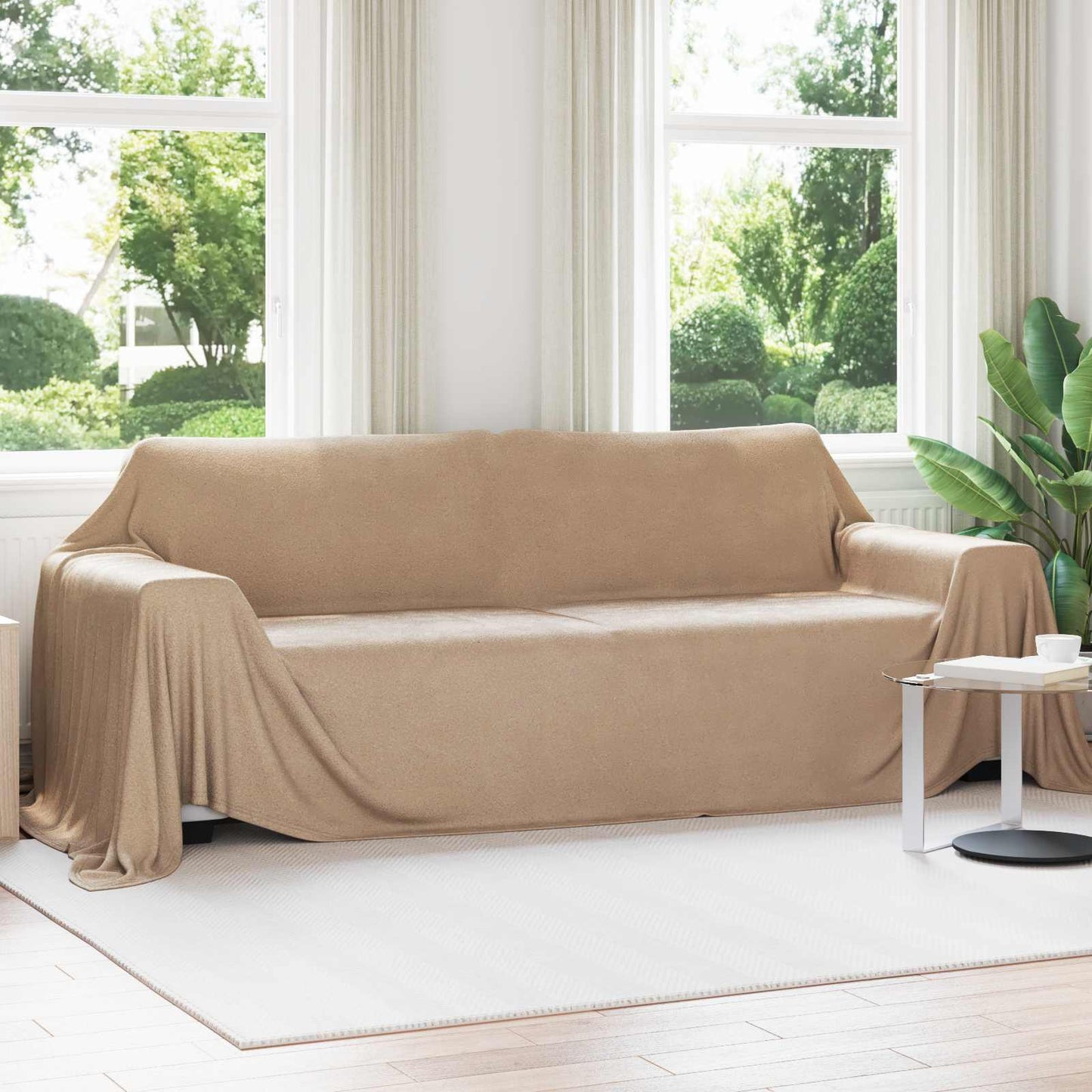 vidaXL Throw Blankets 6 pcs Camel 350 x 270 cm Fleece