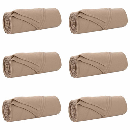 vidaXL Throw Blankets 6 pcs Camel 350 x 270 cm Fleece