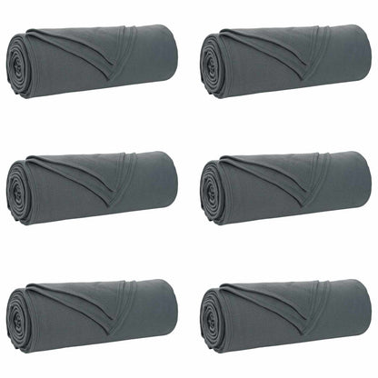 vidaXL Throw Blankets 6 pcs Dark Grey 280 x 210 cm Fleece