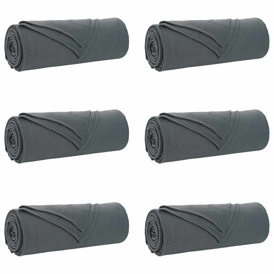 vidaXL Throw Blankets 6 pcs Dark Grey 280 x 210 cm Fleece