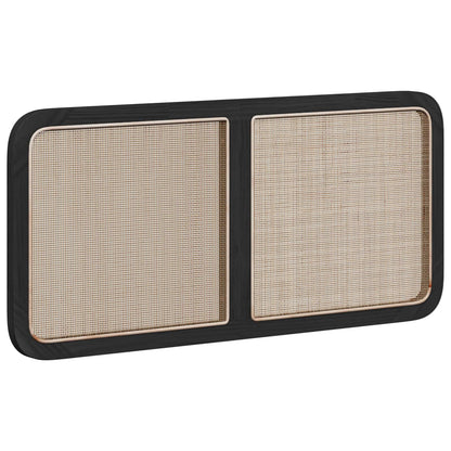 vidaXL Headboard with Headboard Black 120 x 55 x 3 cm Rattan