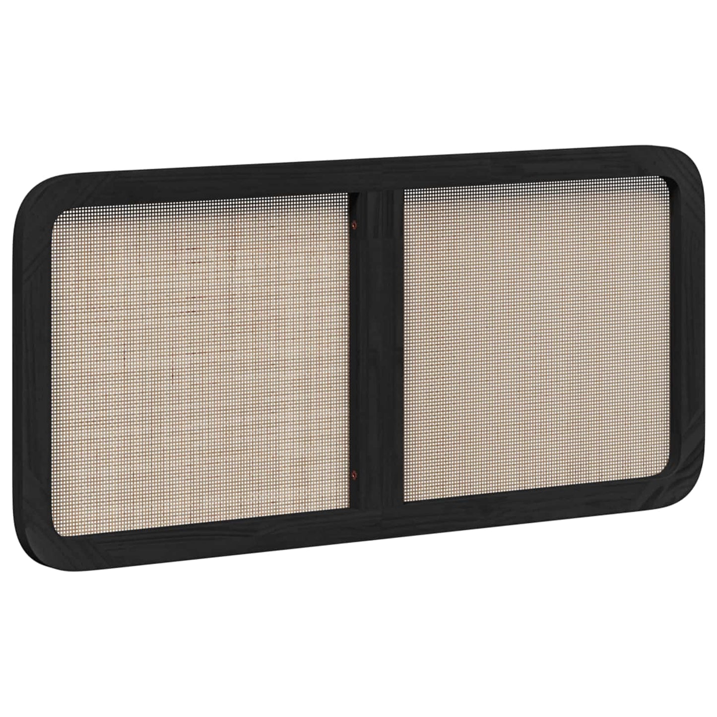 vidaXL Headboard with Headboard Black 120 x 55 x 3 cm Rattan