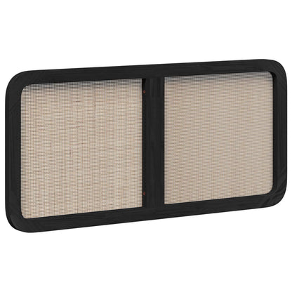 vidaXL Headboard with Headboard Black 120 x 55 x 3 cm Rattan