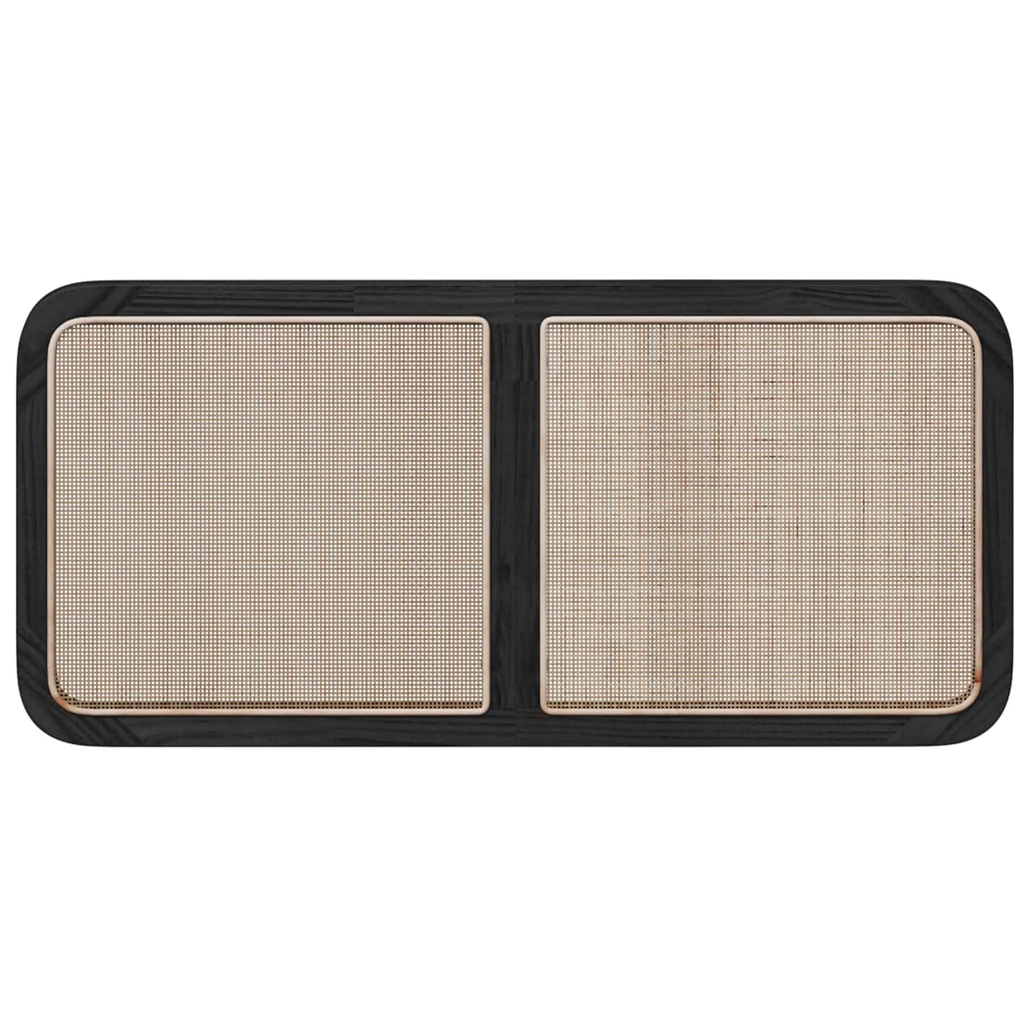 vidaXL Headboard with Headboard Black 120 x 55 x 3 cm Rattan