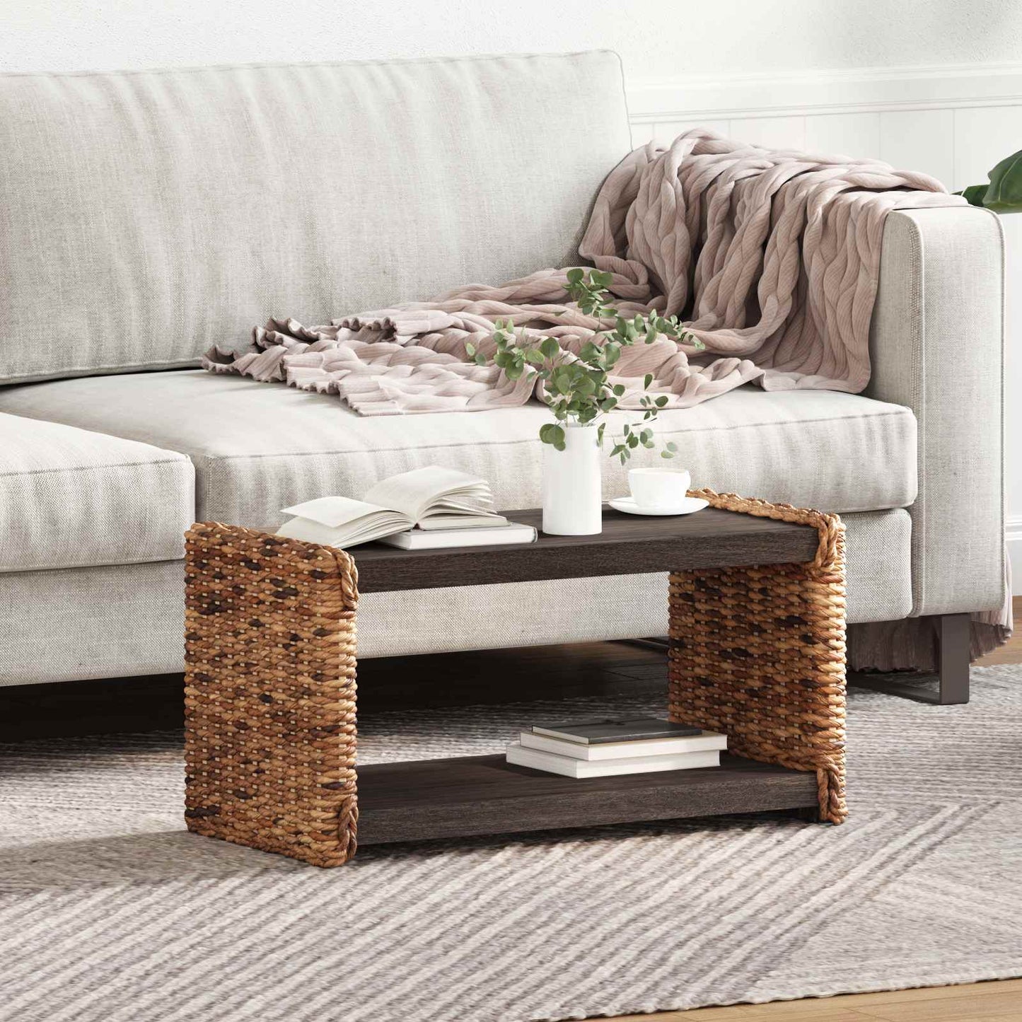 vidaXL Coffee Table Natural 70 x 35 x 35 cm Solid Mahogany Wood