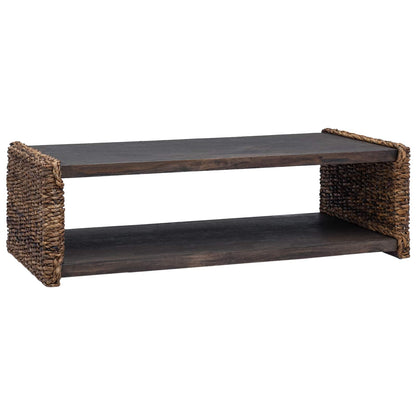 vidaXL Coffee Table Natural 110 x 55 x 35 cm Solid Mahogany Wood