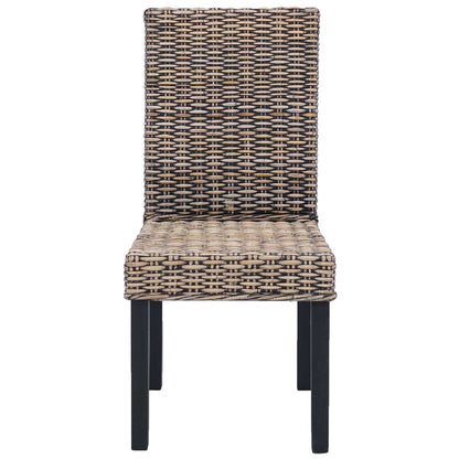 vidaXL Dining Chair 2 pcs Solid Mahogany Wood Black Wash