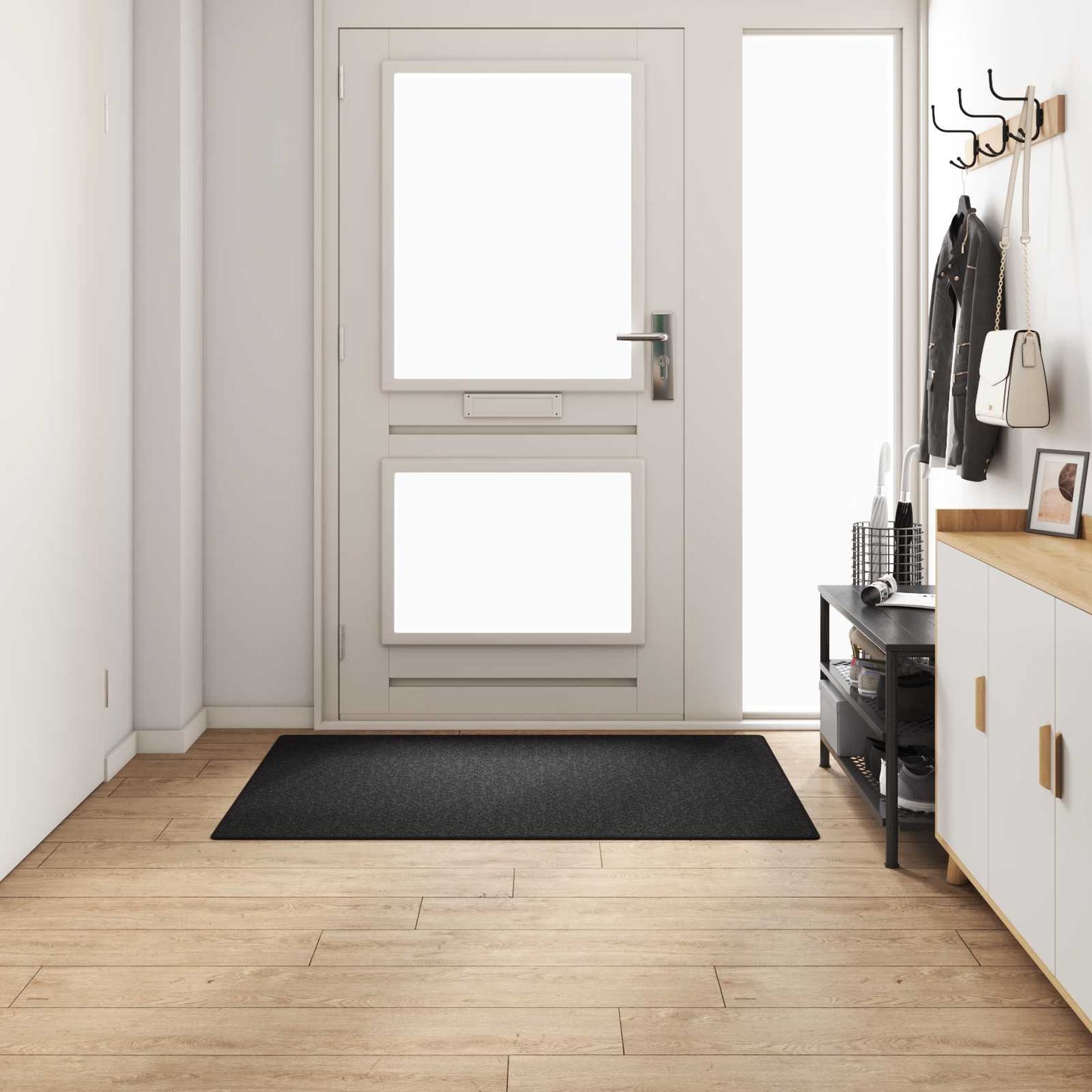 vidaXL Carpet Runner Anthracite 100 x 150 cm 100% Polypropylene