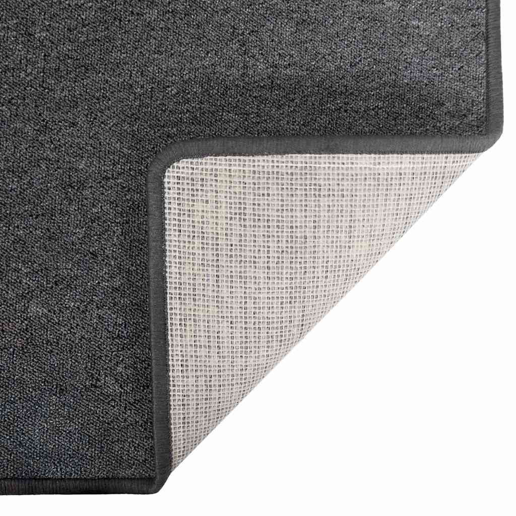 vidaXL Carpet Runner Dark Grey 100 x 100 cm 100% Polypropylene