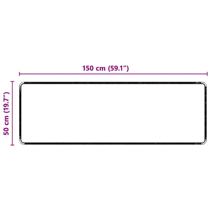 vidaXL Carpet Runner Grey 50 x 150 cm 100% Polypropylene Tuft