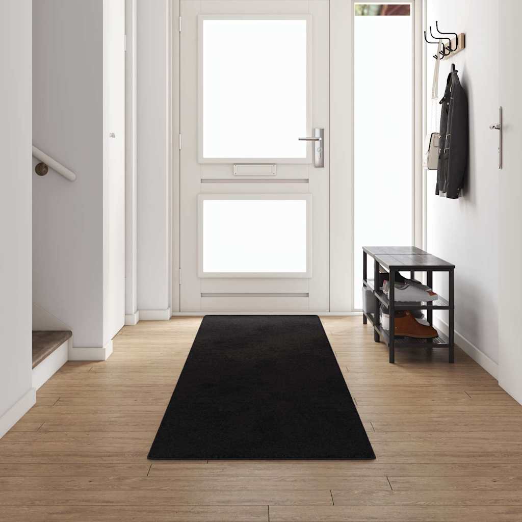 vidaXL Carpet Runner Black 80 x 500 cm 100% Polypropylene Tuft